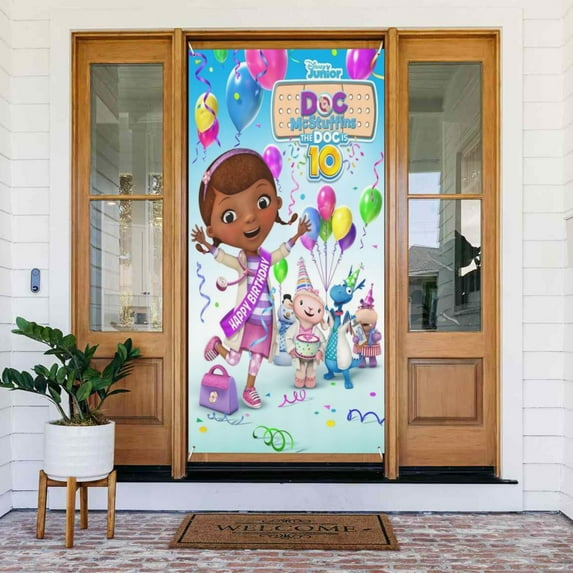 Door Cover Decorated Banner Doc Mcstuffins Indoor Outdoor Party Decoration Door Cover Decorated Banner