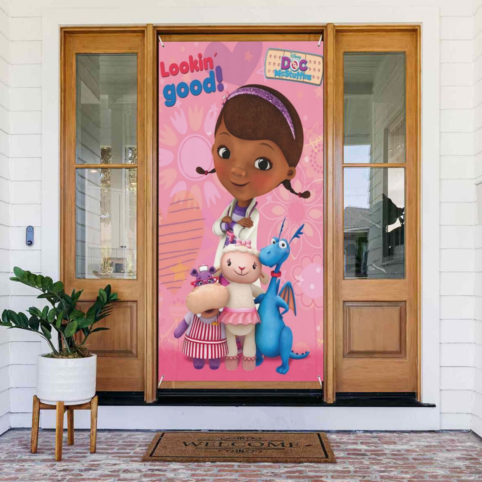 Door Cover Decorated Banner Doc Mcstuffins Indoor Outdoor Party Decoration Door Cover Decorated Banner