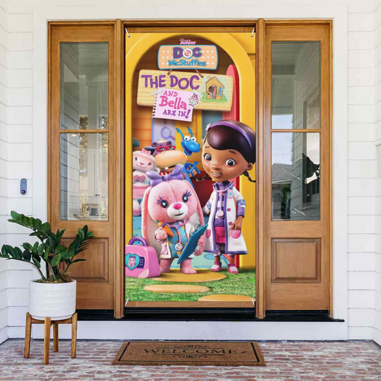 Door Cover Decorated Banner Doc Mcstuffins Indoor Outdoor Party Decoration Door Cover Decorated Banner