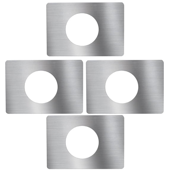 Stainless Steel Door Cover Kit with Hole Plate Reinforcement for Deadbolt, Knob , Filler, Strike Plate Reinforcer Front