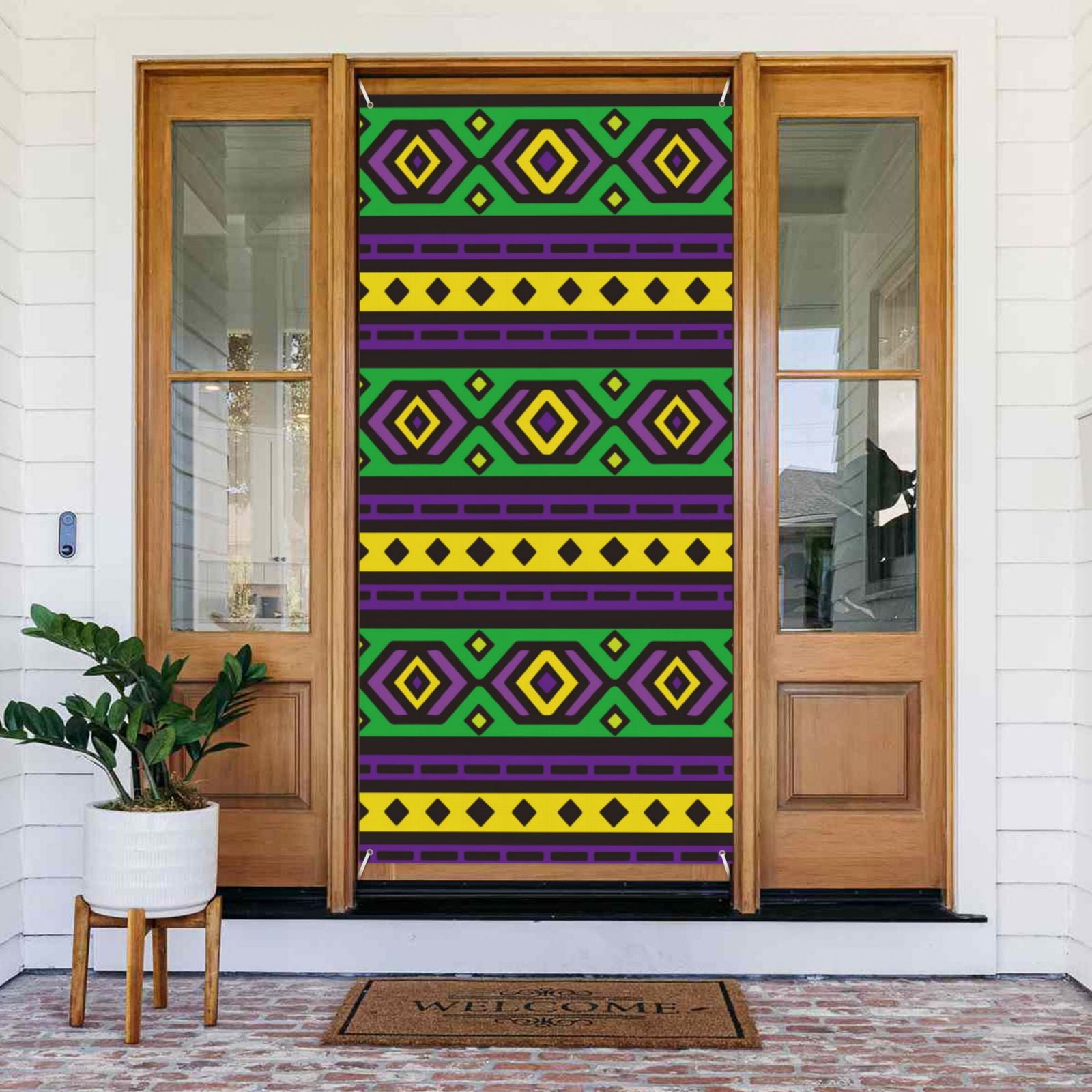 Beistle Mardi Gras Door Cover - Plastic Party Door Decoration