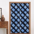 thumbnail image 1 of Door Curtain 34x56in Two Pieces Of Uniform Is Not Easy To Wrinkle The Room Shade And Dustproof For The Wall On The Door Or Window Argyle Plaid Doderblue_1, 1 of 5