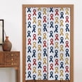 thumbnail image 1 of Door Curtain 34x56in Two Pieces Of Uniform Is Not Easy To Wrinkle The Room Shade And Dustproof For The Wall On The Door Or Window Cancer Awareness Ribbon Pattern - Metallic Elegance (1), 1 of 5