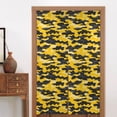 thumbnail image 1 of Door Curtain 34x56in Two Pieces Of Uniform Is Not Easy To Wrinkle The Room Shade And Dustproof For The Wall On The Door Or Window Vector Camouflage Pattern Yellow_3, 1 of 5