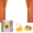 thumbnail image 1 of Door Curtain Clip 1Pc Curtain Tiebacks Sunflower Tieback Holders for Curtains No Drill Curtain Accessories 1Pc Curtain, 1 of 6
