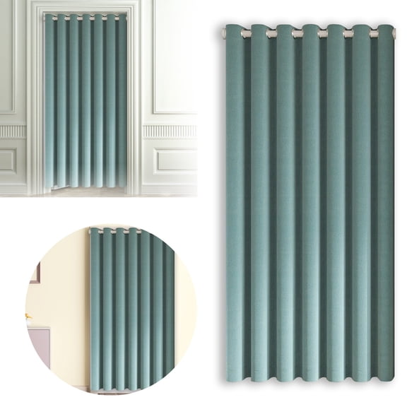 Door Curtain for Doorway Privacy Thermal Insulated Blackout Room Divider Curtain Panel with Grommet Top,No-Rod Door Curtain for Bedroom,Living Room,Room Darkening Drape for Patio,Door&Room Separation