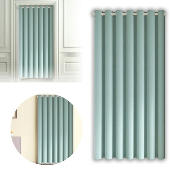 Door Curtain for Doorway Privacy Thermal Insulated Blackout Room Divider Curtain Panel with Grommet Top,No-Rod Door Curtain for Bedroom,Living Room,Room Darkening Drape for Patio,Door&Room Separation
