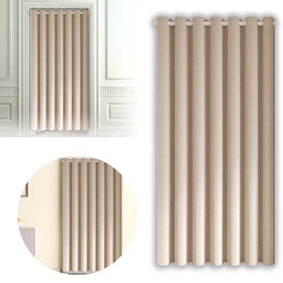 Door Curtain for Doorway Privacy Thermal Insulated Blackout Room Divider Curtain Panel with Grommet Top,No-Rod Door Curtain for Living Room&Closet,Room Darkening Drape for Patio,Door&Room Separation