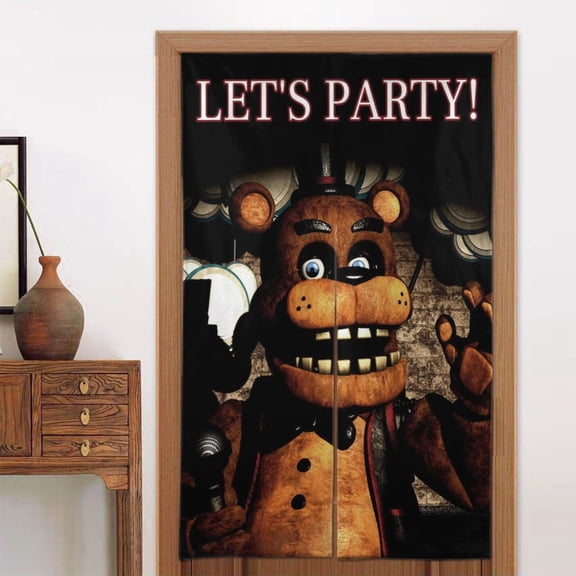Door Curtain Five Nights At Freddy'S Decorations for Party Supplies Props Window Door Cover, Kitchen And Room Partition Shading Home Decoration 86x143cm
