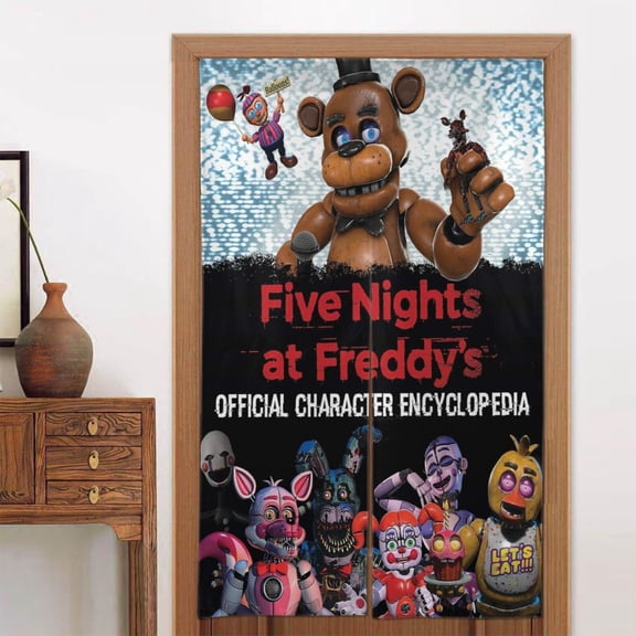 Door Curtain Five Nights At Freddy'S Decorations for Party Supplies Props Window Door Cover, Kitchen And Room Partition Shading Home Decoration 86x143cm