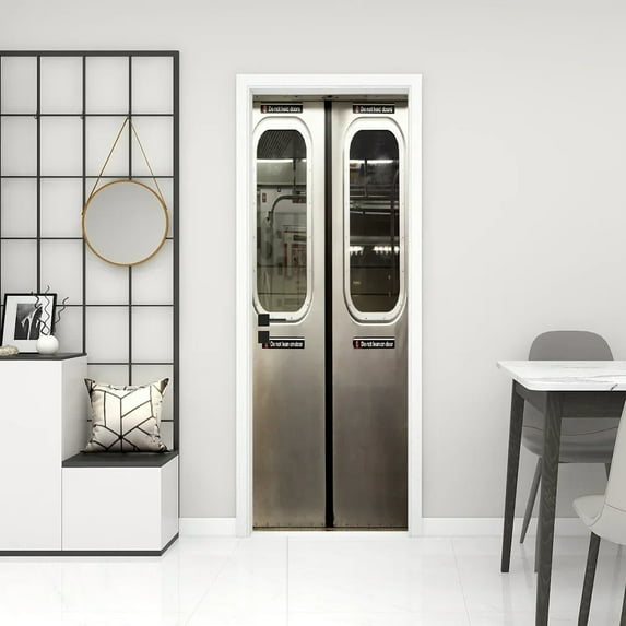 Door Decal Modern Sticker Cover Wallpaper Removable Waterproof Bedroom Porch Imitation Amoxicillin Glass Door Wood Stickers