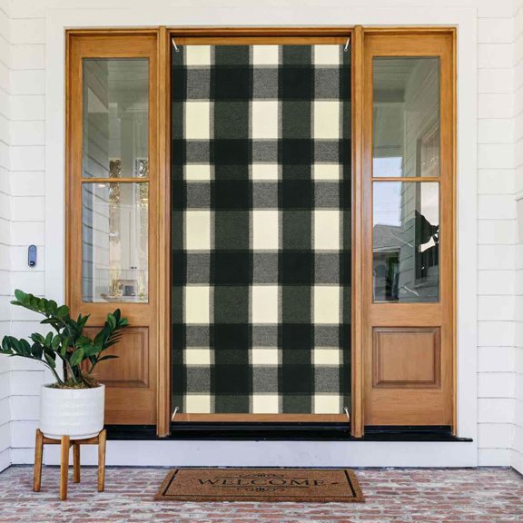 Door Decoration Banner 72.835.4in Strong And Durable Use Safe Folding Light Weight Easy To Hang With A 6 M Rope Springgreen Buffalo Plaid Check Tartan Scotland_99154_1