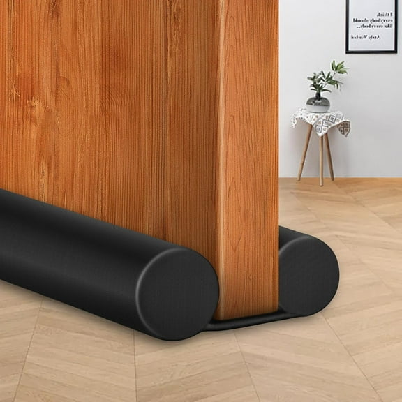 Under Door Draft Blocker Black Door Draft Stopper 38" Noise Reducer Breeze Light Cold Air Guard Sound Proof Door Sweep 32" 36" 38" Weather Stripping Door Bottom Seal Insulation Strip Gap Filler