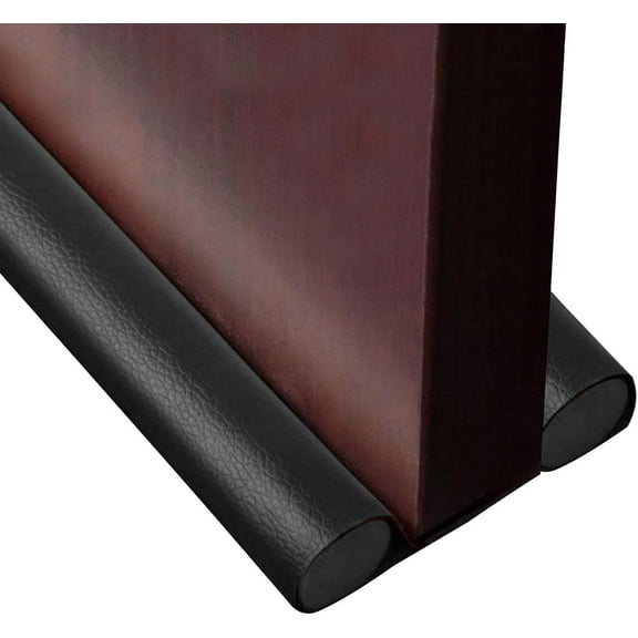 Under Door Draft Stopper, 0-38 inch Under Door Bottom Gap Filler Draft Noise Blocker,Adjustable Washable Under Door Sweep,Soundproof Door Seal Protector Guard for Cold Air,Wind,Light (Black)