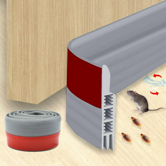 Door Draft Stopper, 2 Inch W X 39 Inch L, Exterior Interior Door Bottom Seal, Soundproof Weather Stripping, Energy Saving Home Accessory
