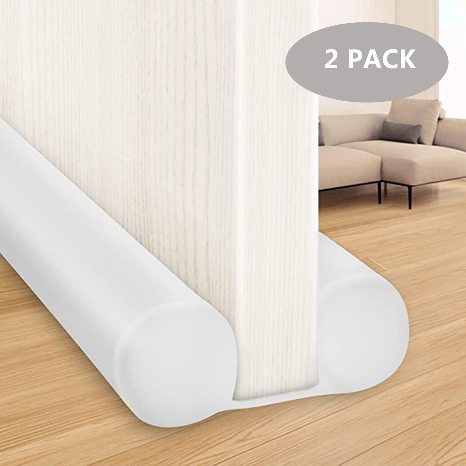 Door Draft Stopper, 2 Pack Bottom Double Sided Door Draft Blockers, 37