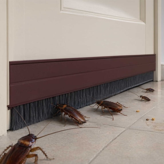Door Draft Stopper, 35.4 Inch Self Adhesive Door Sweep Weather Stripping, PVC Under Door Seal for Draft Dust Noise and Air Gap Blocking, Bottom Door Guard for Bedroom Bathroom Office and Entryway