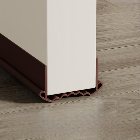 Under Door Draft Stopper 37" Cuttable Under Door Seal Blocker Insulator Door Sweep Weather Stripping Noise Stopper Strong Adhesive( 2.16"-3.14", White)