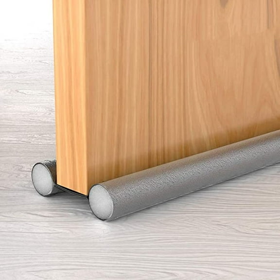 Under Door Draft Stopper 37 Inch Cuttable and Washable,Twin Door Draft Stopper,Energy Saving Door Weather Stripping Reduce Noise Window Breeze Blocker Adjustable Door Sweeps