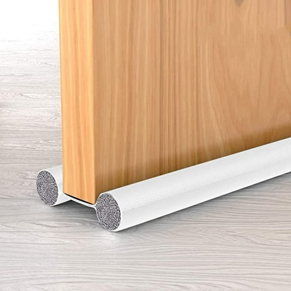 Under Door Draft Stopper 37 Inch Cuttable and Washable,Twin Door Draft Stopper,Energy Saving Door Weather Stripping Reduce Noise Window Breeze Blocker Adjustable Door Sweeps