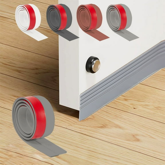 Door Draft Stopper under $5! kkbbma Door Draft Stopper, Door Sweep for Exterior & Interior Doors,Door Bottom Seal Dust and Noise Insulation Weather Stripping Draft Guard Insulator