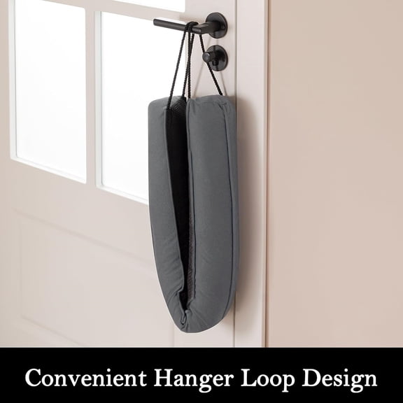 Door Draft Stopper Blocks Hot and Cold Air with Removable Washable Cover for Bottom of Door, All-Season Seal Strip for Wind, Noise, Door Sweep for Gaps Up to 3", Home Essentials, 60", Gray