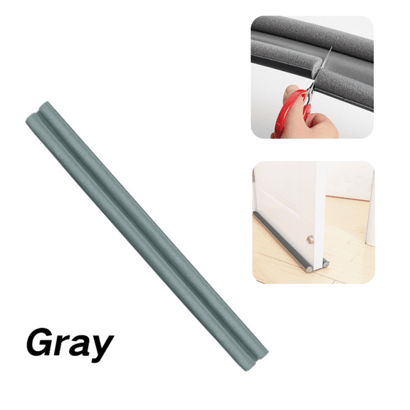 Door Draft Stopper for Bottom of Door - Adjustable Under Door Sweep, No Adhesive, Blocks Cold Air, Hot Air, Noise, Light & Bugs, Weather Stripping Gap Filler, Easy Install