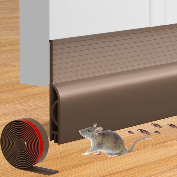 Door Draft Stopper for Bottom of Door, Adjustable Weather Stripping Door Seal for Cold Insulation, Under Door Sweep for Exterior & Interior Doors, Door Bottom Seal Blocker Noise (78inch,Brown)