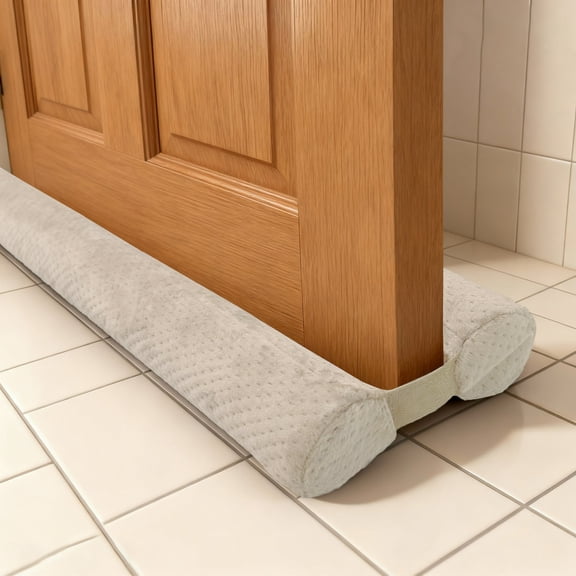 Door Draft Stopper for Bottom of Door, Under Door Gap Filler for Big Gap, No Folding Required, Flexible Installation Door Sweep soundproofing Strip for Home & Apartment, 32-39in