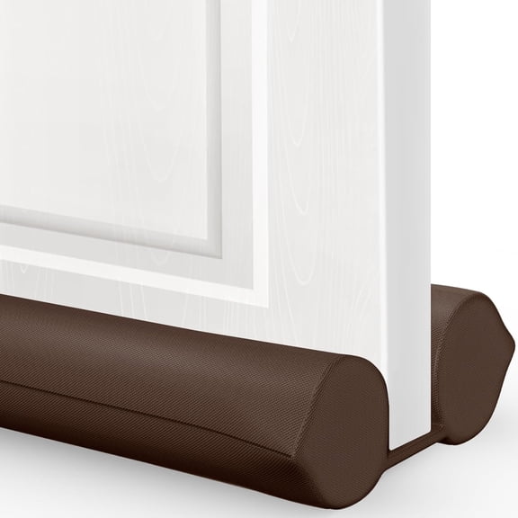 Under Door Draft Stopper - Bottom Door Gap Filler & Seal - Fits 30 to 36 Door, Block Cold Air, Noise, Sound, Wind, Bugs, Easy to Install, Double Side Block, No Adhesive, Brown
