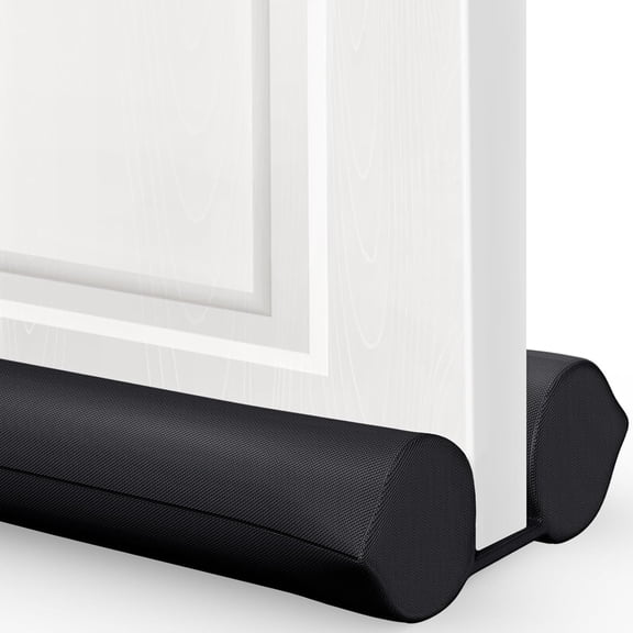 Under Door Draft Stopper - Bottom Door Gap Filler & Seal - Fits 30 to 36 Door, Double Side Block Noise, Sound, Air, Bugs, Dust, Easy to Install, No Adhesive, Black