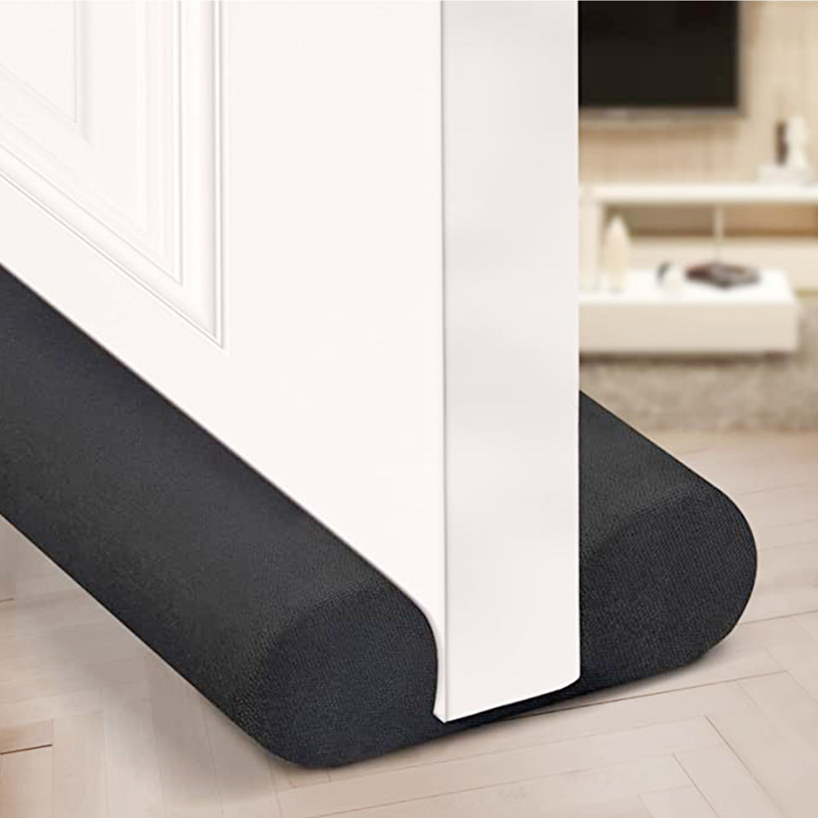 Door Draft Stopper Bottom Double Sided Door Draft Blockers, 37" Cutable