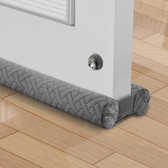 Under Door Draft Stopper, Door Draft Stoppers for Bottom of Door with Double-Sided Windproof Seal, Gap Filler to  Cold Air Light Dust Noise Drafts (Gray, 30'')