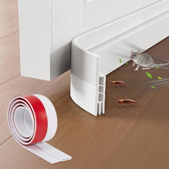 Door Draft Stopper, Under Door Seal Weather Stripping, Noise Reduction & Cold Air Blocking Weather Stripping, No Drilling Installation, 1.88 in x 39.4 in
