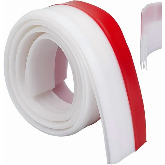 Door Draft Stopper Under Door Sweep for Bottom of Door Weather Stripping Noise Light Stopper Garage Window Gap Blocker Cold Air Insulation Door Seal Strip Strong Adhesive White 39.4x1.9inch