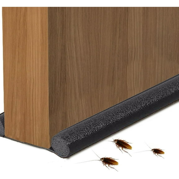 Door Draft Stopper Door Sweep Double Sided Under Door Seal Weather Stripping Noise Blocker Window Breeze Blocker Adjustable Insulation Weather Strip