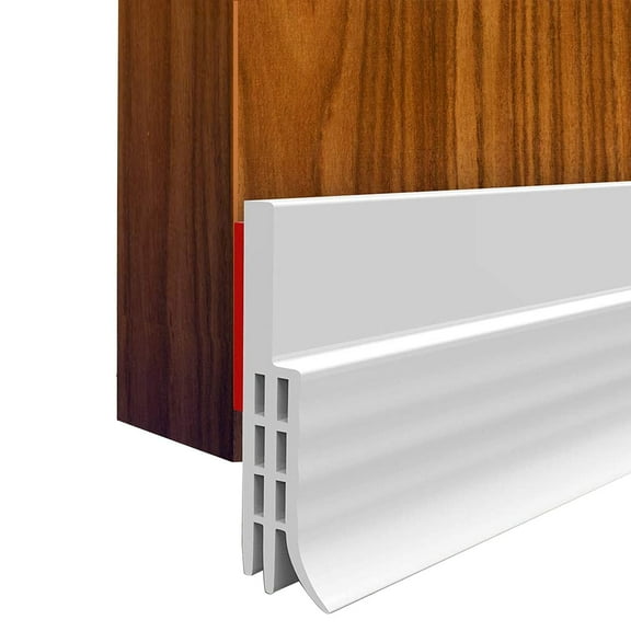 Door Draft Stopper Door Sweep For Exterior/Interior Doors, Weatherproofing Door Seal Strip Under Door Draft Blocker Seal, Soundproof Door Bottom Weather Stripping, 39in L