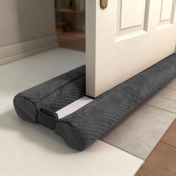 Under Door Draft Stopper Door, Sweep Weather Stripping, Double-Sided Windproof Seal Noise Blocker Window Breeze Blocker, Adjustable 30'' to 36'' Gap Filler, Grey