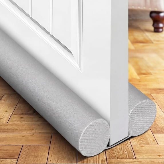 Holikme Door Draft Stopper Sweep Weather Stripping Noise Blocker Window Breeze Adjustable Closers, Grey