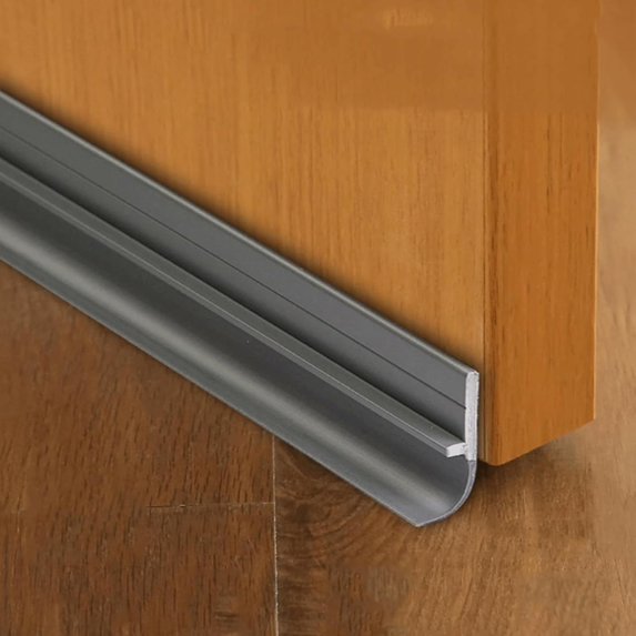 Under Door Draft Stopper for Exterior Doors, Door Sweep Sound Proofing for Bottom of Door, Door Soundproofing Noise Blocker, Under Door Gap Filler Soundproof Seal Strip, Gray
