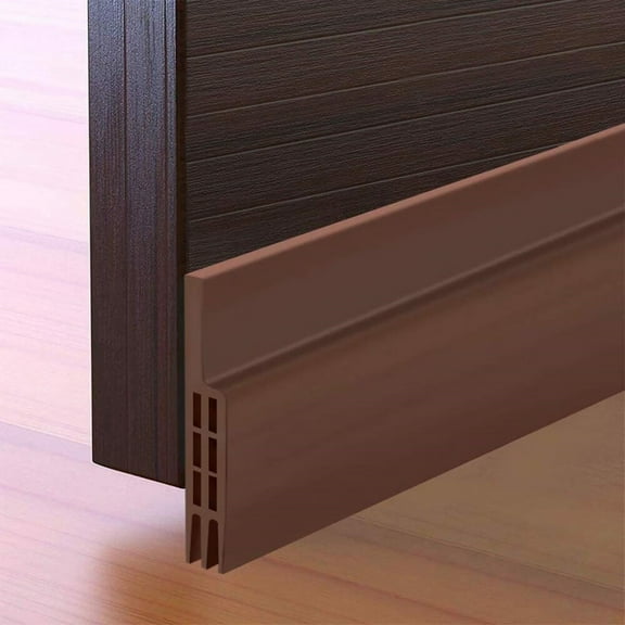 Door Draft Stopper Under Door Seal for Exterior/Interior Doors,Door Sweep,Soundproof Door Bottom Weather Stripping,2 Inch W x 39 Inch L,Brown