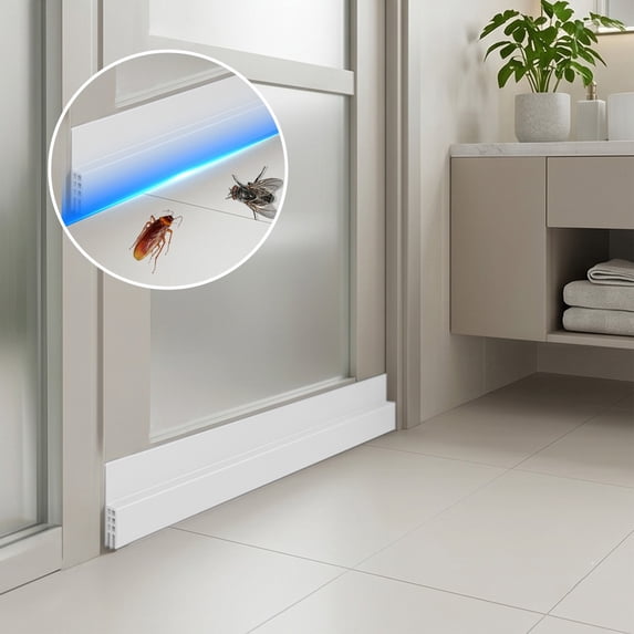 Under Door Draft Stopper Weather Stripping Door Sweep – Soundproof Air Draft Guard and Gap Filler for Bottom of Door, Noise and Wind Blocker for Bedroom, Home and Apartment