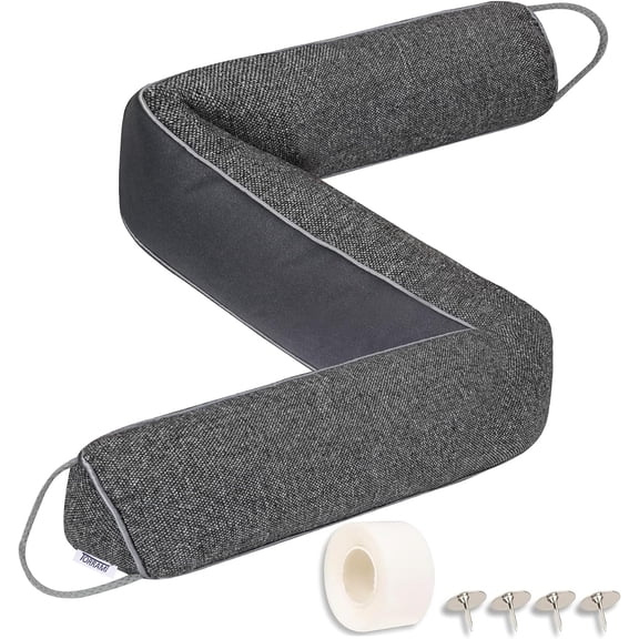 Under Door Draft Stoppers 30 Ih, Heavy Triangle Stop Draft Block Cold Air/Wind/Breeze Noise Blocker Door Sweeps Weather Stripping Bottom Seal Dark Gray