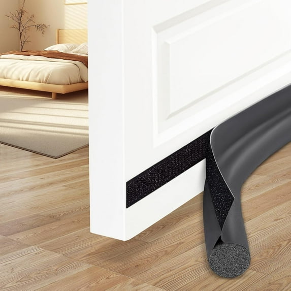 Under Door Draft Stoppers 36 Inch Grey Door Draft Blocker Draft Stoppers for Bottom of Doors Seal Gap Reduce Wind/Breeze, Cold Air, Dust, Smoke, Door Seal Strips Sweeps