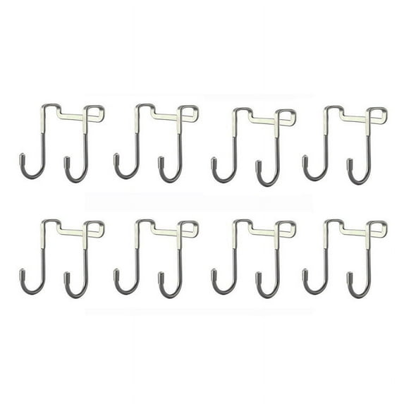 Over The Door Drawer Cabinet Hook,304 Stainless Steel Double S-Shaped Hook Holder Hanger Heavy Duty Free Punching Door Back Hanging Clothes Hook Organizer for Towel Cloth Bags Sundries(2/4/8 pcs )