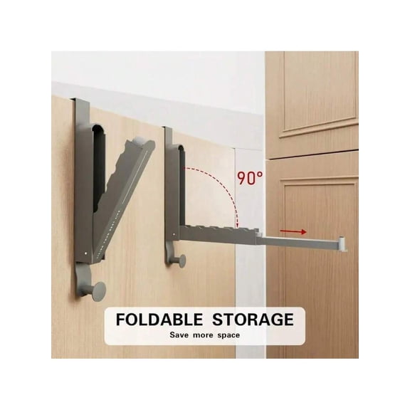 Over The Door Drying Rack, Over The Door Hooks Hanger ,Over The Door Hanger With Retractable Rod ,Foldable Portable Over The Door Hooks Hanger With Towel Racks For Coat Clothes Laundry Bathroom