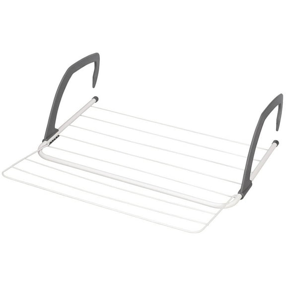 Over the Door Drying Rack, Foldable, Made of 100% Durable Metal and Plastic, Home Storage and Organization - Measures 20" Long x 20" Wide x 6 1/2" Deep