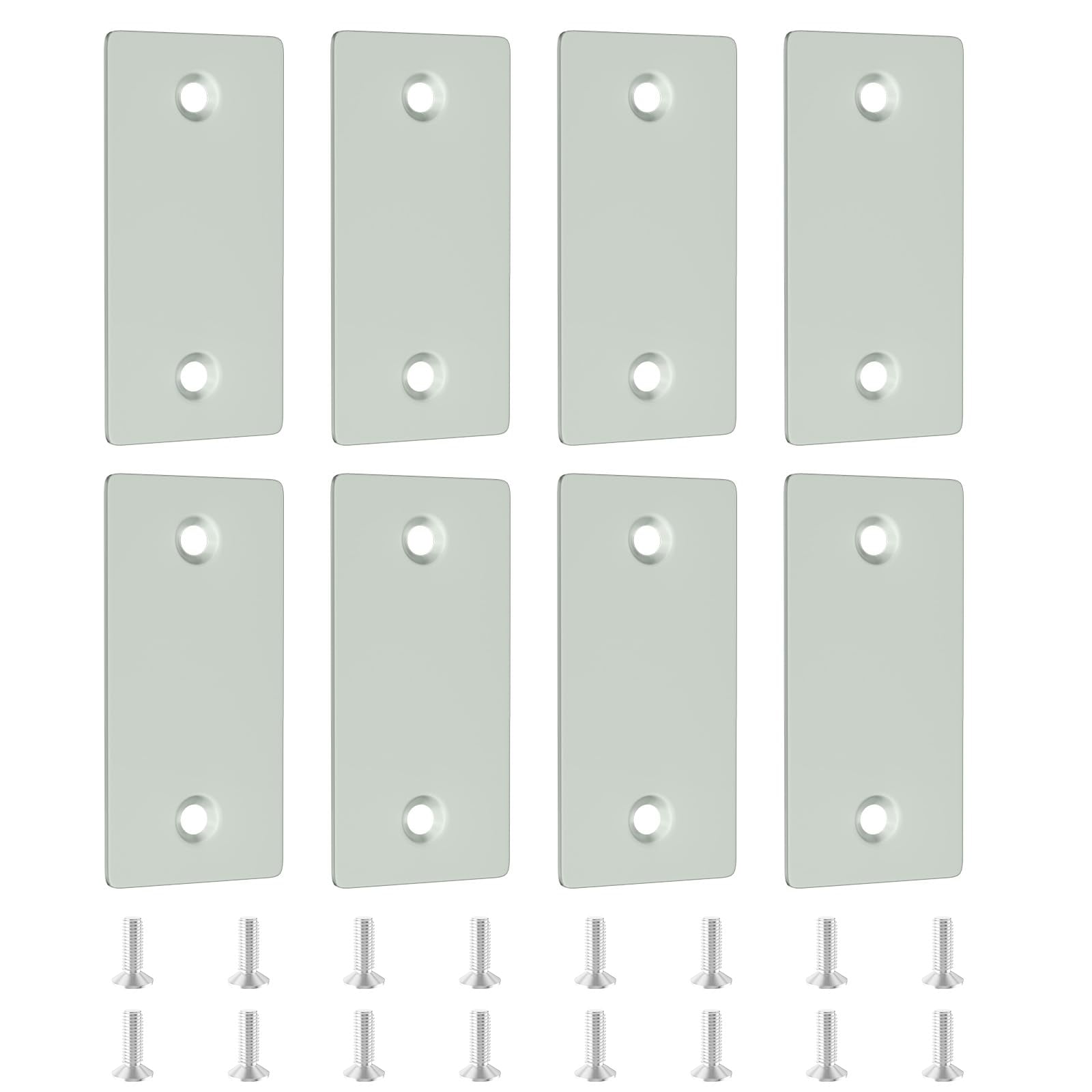 NAUBEA 1 Pack Door Hole Cover Plate Brushed Satin Nickel Deadbolt Cover Plate 2 5/8" Diameter Round Door Knob Hole Filler Plate, 1" And 1.5" Screws, Reinforcer Locks And Doors For Home