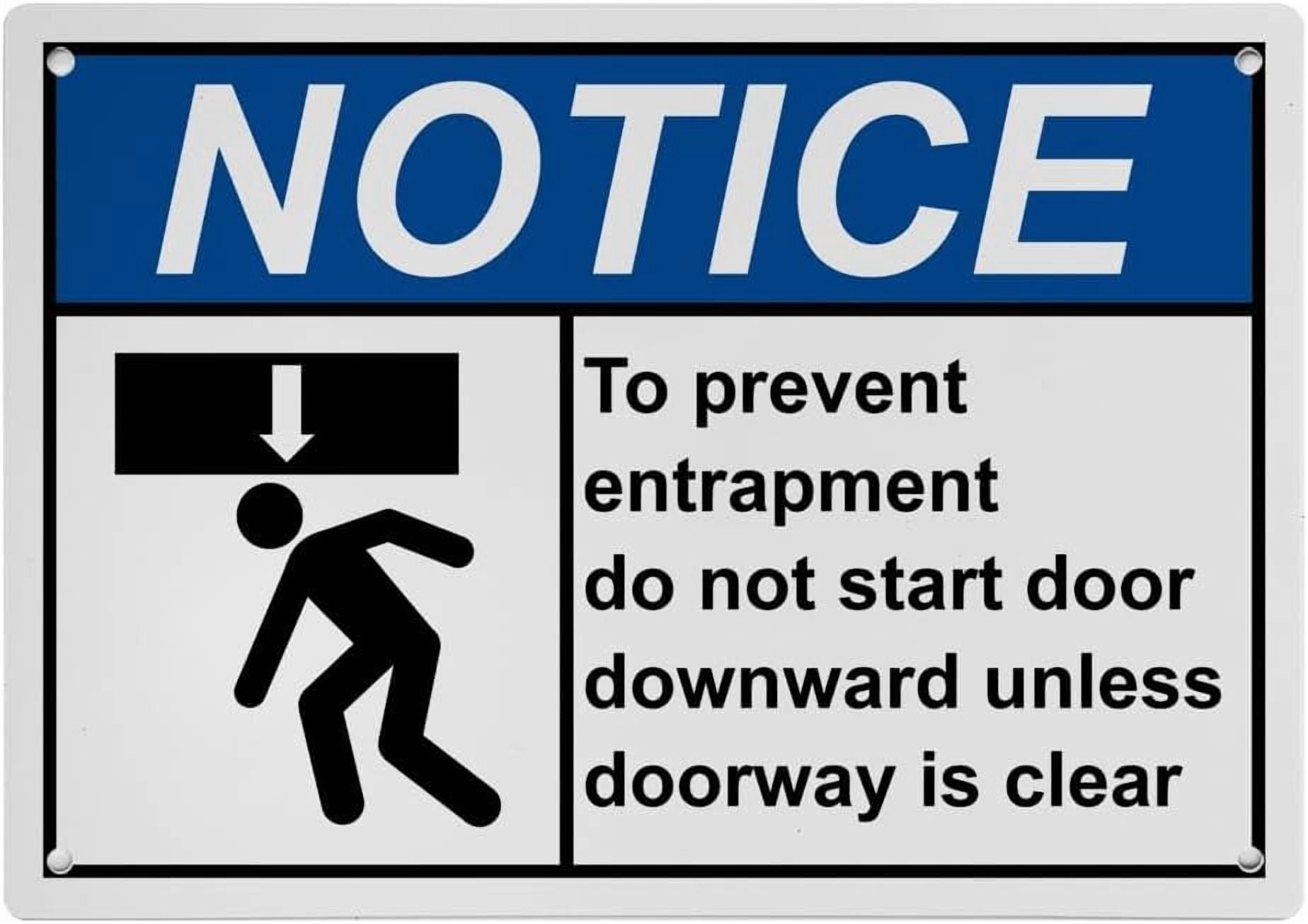 Door Entrapment Prevention Exit Sign, Industrial Exit Sign 8