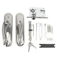 Door Entry Handle Set Stainless Steel Plate Door Lever Cylinder Lock